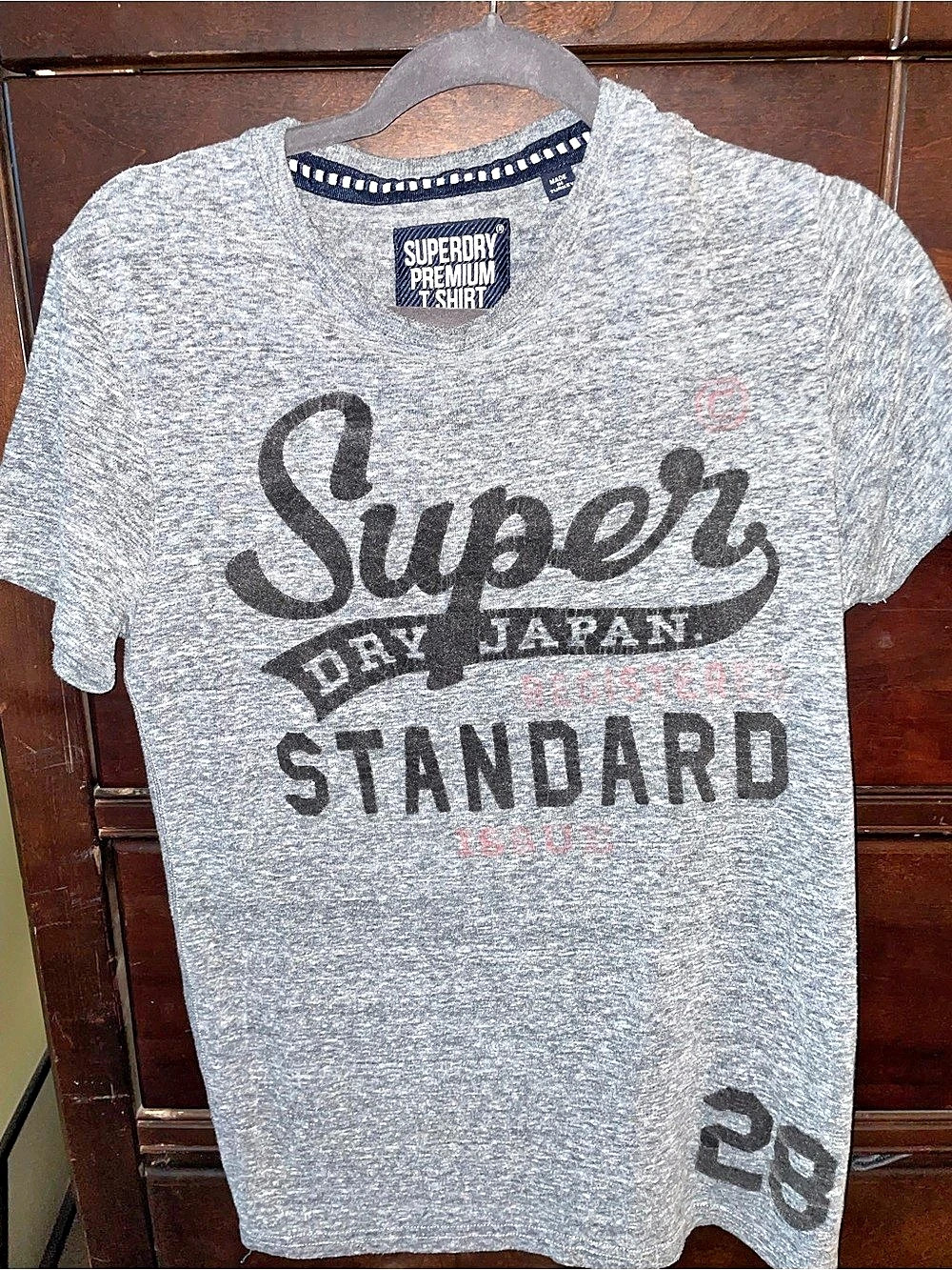 Superdry Premium T Shirt Standard Japan Graphic Tee Gray Medium